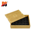 DS Top Sales Hollow Cover Box Solid Wood Natural Color Gift Packaging BambooTea Box